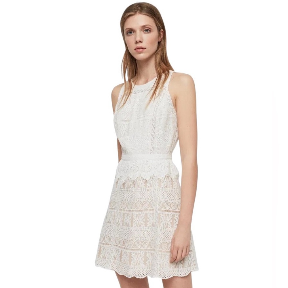 All Saints Melia Lace Mini Dress